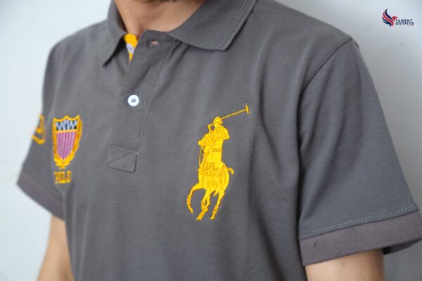 Trending Fashion Polo Dark Grey - Image 2