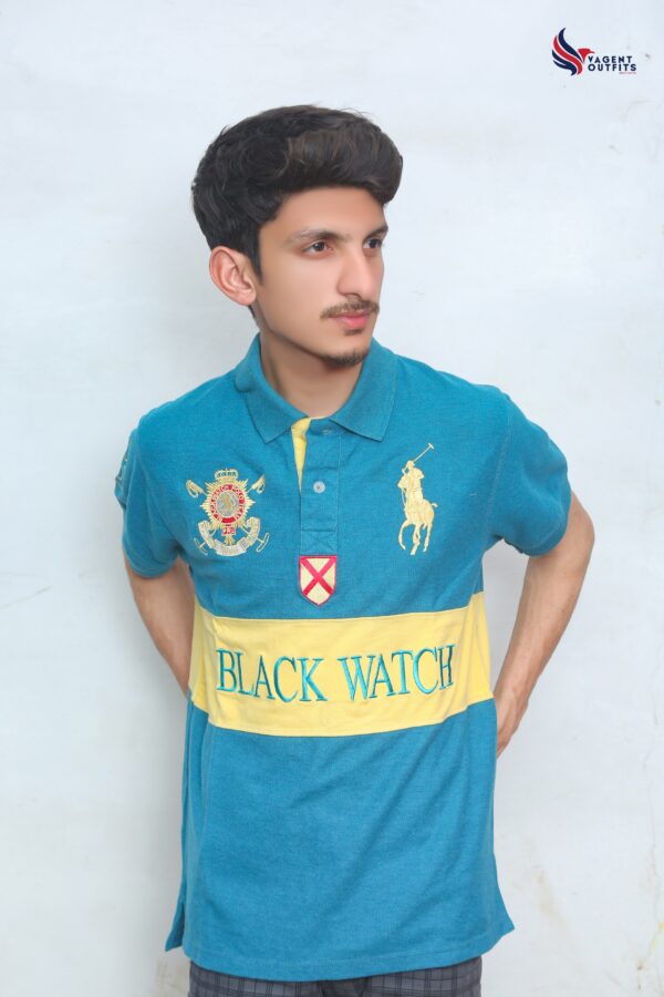 Essential Fit Black Watch Polo