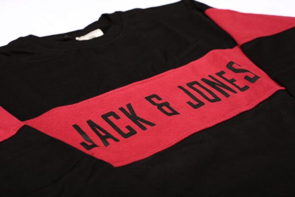 Red Black Jack & Jones Sweat Shirt - Image 2