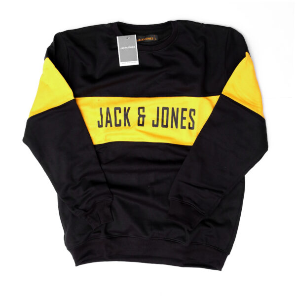 Yellow Black Jack & Jones Sweat Shirt