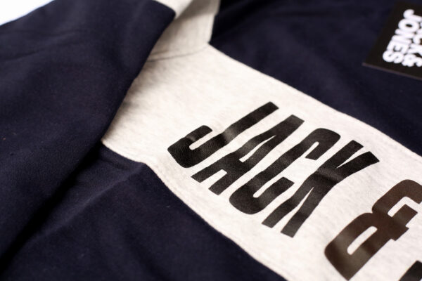 Navy Grey Jack & Jones Sweat Shirt - Image 2