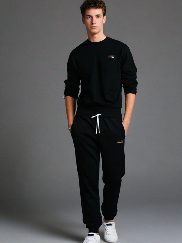 Unisex H&M Black Premium Fleece Track Suit