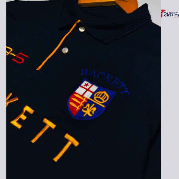 Hackett Premium Imported Navy Blue Polo - Image 2