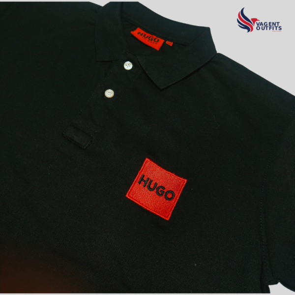 Hugo Premium Imported Black Polo - Image 3