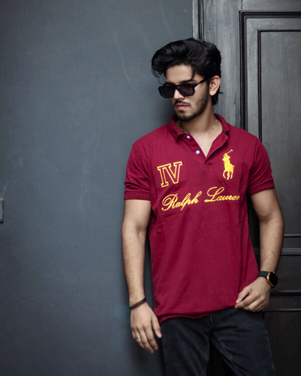 RL Premium Imported Mehroon Polo - Image 2